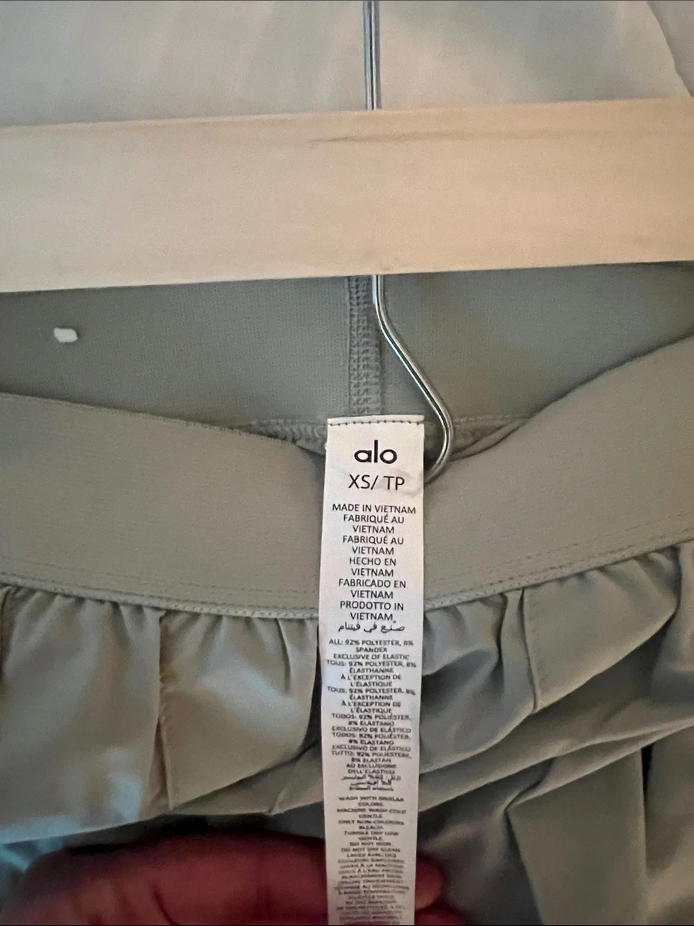 ALO Yoga Sage Green Pleated Tennis Skirt